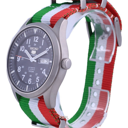 Montre Seiko 5 Sports automatique en polyester SNZG11K1-var-NATO23 100M pour homme