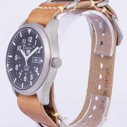 Seiko 5 Sports SNZG15J1-LS18 automatique au Japon fait en cuir marron bracelet montre homme
