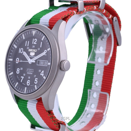 Montre Seiko 5 Sports automatique en polyester SNZG15J1-var-NATO23 100M pour homme