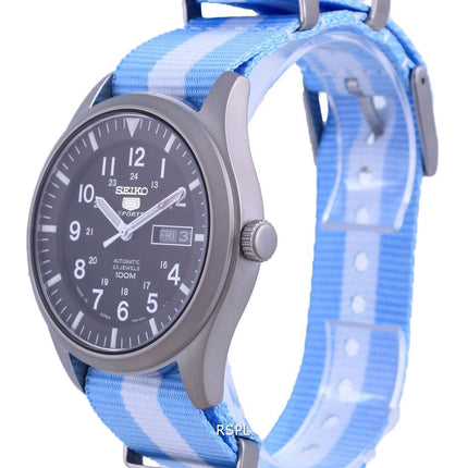 Montre Seiko 5 Sports automatique en polyester SNZG15J1-var-NATO24 100M pour homme