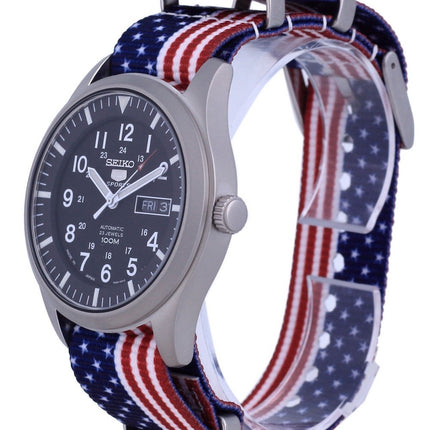 Montre Seiko 5 Sports automatique en polyester SNZG15J1-var-NATO27 100M pour homme