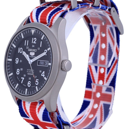 Montre Seiko 5 Sports automatique en polyester SNZG15J1-var-NATO28 100M pour homme