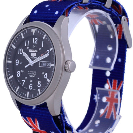 Montre Seiko 5 Sports automatique en polyester SNZG15J1-var-NATO30 100M pour homme