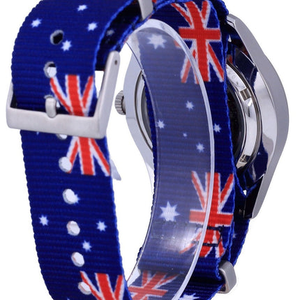 Montre Seiko 5 Sports automatique en polyester SNZG15J1-var-NATO30 100M pour homme