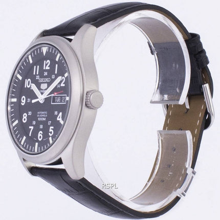 Seiko 5 Sports automatique Ratio cuir noir SNZG15K1-LS6 hommes