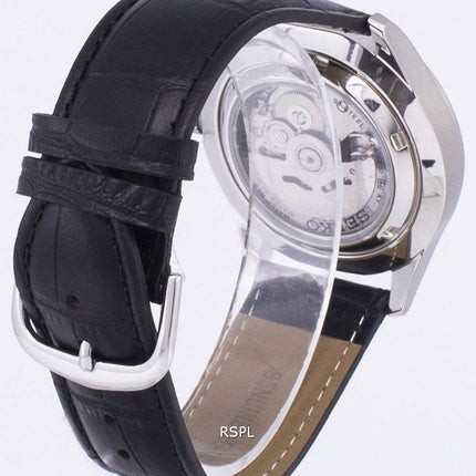 Seiko 5 Sports automatique Ratio cuir noir SNZG15K1-LS6 hommes