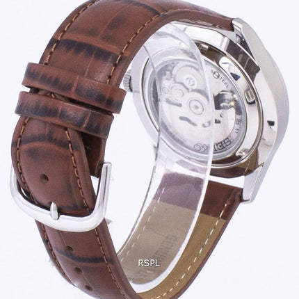 Seiko 5 Sports automatique Ratio cuir marron SNZG15K1-LS7 hommes