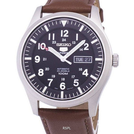 Seiko 5 Sports automatique Ratio cuir marron SNZG15K1-LS12 hommes