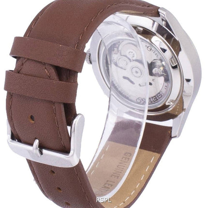 Seiko 5 Sports automatique Ratio cuir marron SNZG15K1-LS12 hommes