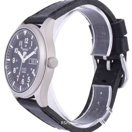 Seiko 5 Sports automatique Ratio cuir noir SNZG15K1-LS8 hommes