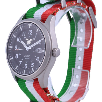 Montre Seiko 5 Sports automatique en polyester SNZG15K1-var-NATO23 100M pour homme