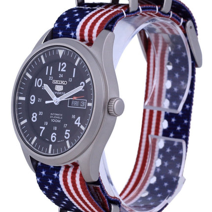 Montre Seiko 5 Sports automatique en polyester SNZG15K1-var-NATO27 100M pour homme