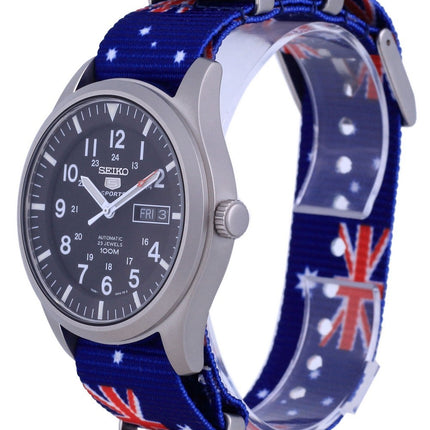 Montre Seiko 5 Sports automatique en polyester SNZG15K1-var-NATO30 100M pour homme