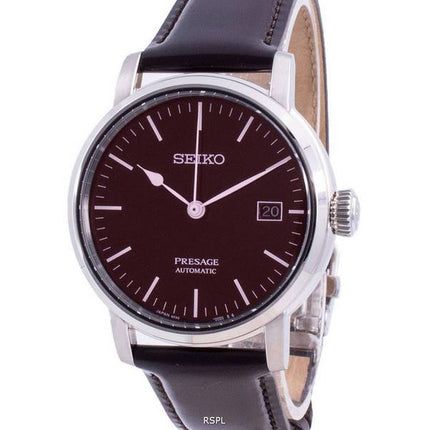 Montre pour homme Seiko Presage Riki Watanabe automatique en émail marron SPB115 SPB115J1 SPB115J fabriqué au Japon 100M