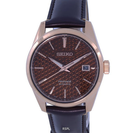Montre Homme Seiko Presage Sharp Edge Cadran Marron Automatique SPB170 SPB170J1 SPB170J 100M