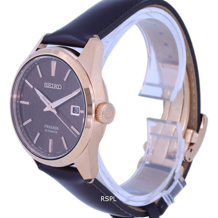Montre Homme Seiko Presage Sharp Edge Cadran Marron Automatique SPB170 SPB170J1 SPB170J 100M