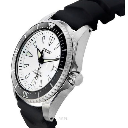 Montre Seiko Prospex Shogun en titane avec cadran blanc automatique SPB191J1 Diver's 200M pour homme