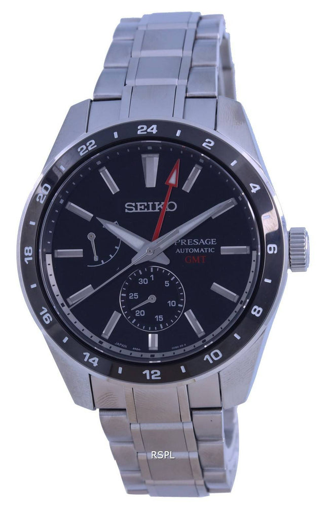 Montre homme Seiko Presage Sharp Edged GMT automatique SPB221 SPB221J1 SPB221J 100M