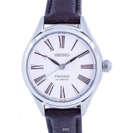 Montre pour femme Seiko Presage cuir cadran blanc automatique SPB233 SPB233J1 SPB233J