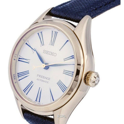 Montre pour femme Seiko Presage cuir cadran blanc automatique SPB234 SPB234J1 SPB234J