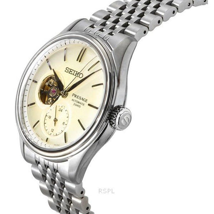 Montre homme Seiko Presage Classic Shiro-iro en acier inoxydable avec cadran blanc chaud automatique SPB469J1 100M