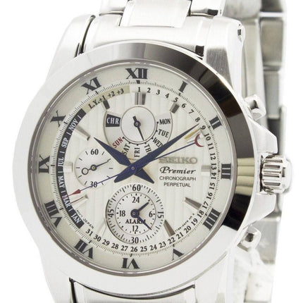 Montre Seiko Premier chronographe quantième perpétuel SPC159P1 SPC159P hommes
