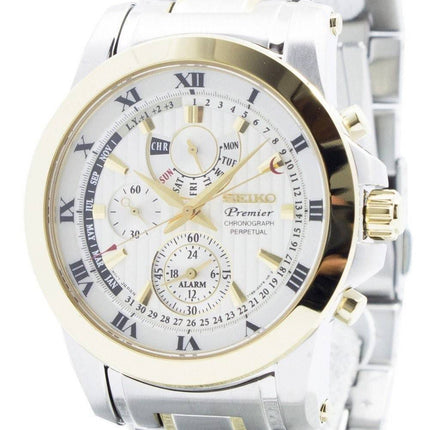 Montre Seiko Premier chronographe quantième perpétuel SPC162P1 SPC162P hommes
