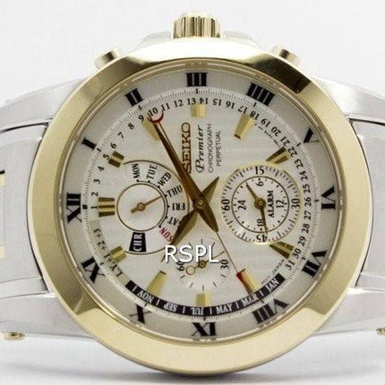 Montre Seiko Premier chronographe quantième perpétuel SPC162P1 SPC162P hommes