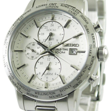 La montre de Seiko Alarme Chronographe World Time SPL047P1 SPL047P SPL047 hommes