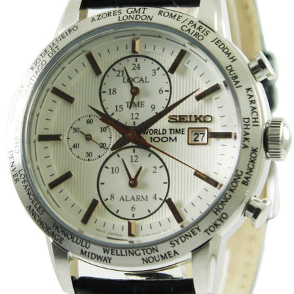 La montre de Seiko Alarme Chronographe World Time SPL053P1 SPL053P SPL053 hommes