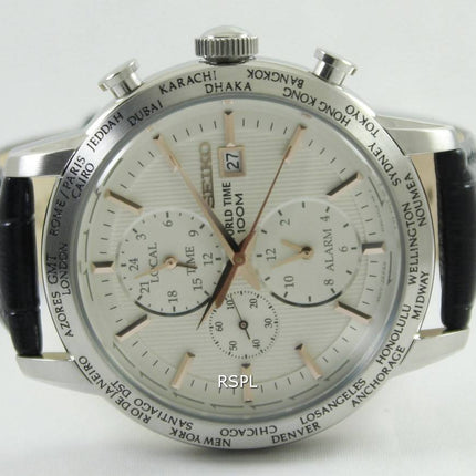 La montre de Seiko Alarme Chronographe World Time SPL053P1 SPL053P SPL053 hommes