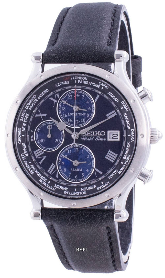 Montre Homme Seiko 30th Anniversary Age Of Discovery Heure Mondiale SPL059 SPL059P1 SPL059P Quartz Chronographe Edition Limitée