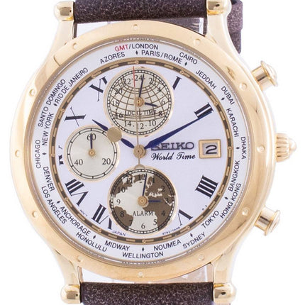 Montre Homme Seiko 30th Anniversary Age Of Discovery Heure Mondiale SPL060 SPL060P1 SPL060P Quartz Chronographe Edition Limitée