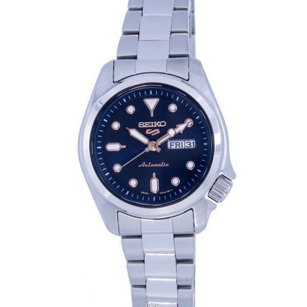 Montre Seiko 5 Sports Automatique en acier inoxydable, cadran bleu, réf. SRE003 SRE003K1 SRE003K, étanche à 100 m, pour femme, reconditionnée.