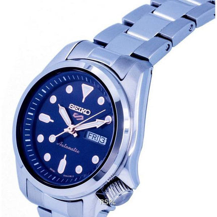 Montre Seiko 5 Sports Automatique en acier inoxydable, cadran bleu, réf. SRE003 SRE003K1 SRE003K, étanche à 100 m, pour femme, reconditionnée.