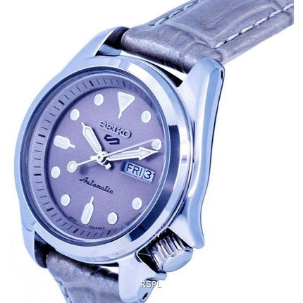 Seiko 5 Sports Compact Cuir Beige Cadran Automatique SRE005 SRE005K1 SRE005K 100M Montre Femme