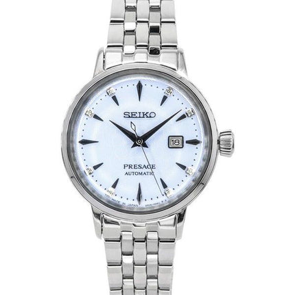 Seiko Presage Cocktail Time Parachutisme Diamant Accents Cadran Bleu Automatique SRE007J1 Montre Femme