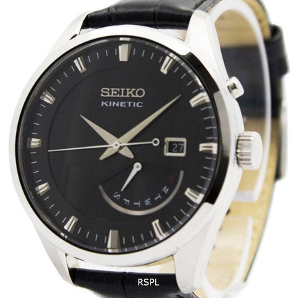 Montre Seiko Kinetic cuir sangle SRN045P2 hommes