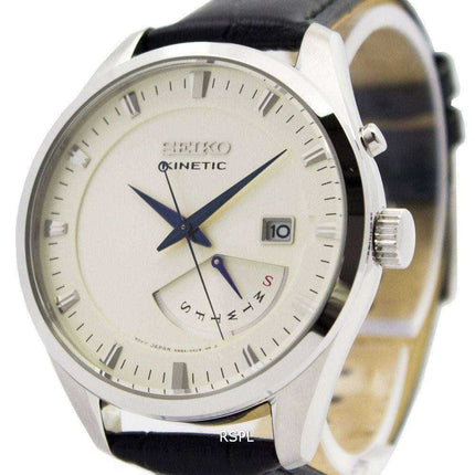 Montre homme Seiko Kinetic à bracelet en cuir reconditionnée SRN071 SRN071P1 SRN071P