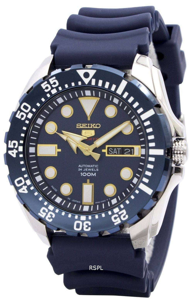 Montre homme Seiko 5 Sports Automatique 24 Rubis, fabriquée au Japon, référence SRP605J2, remise à neuf