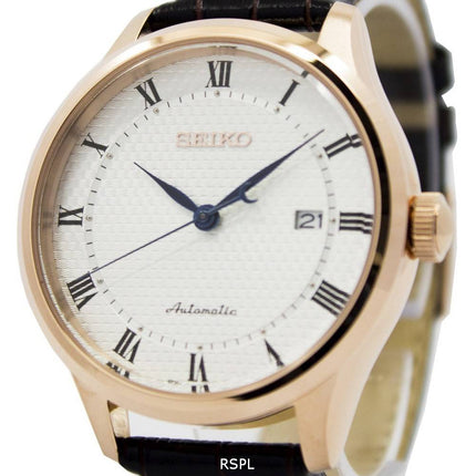 Seiko automatique 23 rubis Brown Leather Strap SRP772K1 SRP772K montre homme