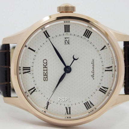 Seiko automatique 23 rubis Brown Leather Strap SRP772K1 SRP772K montre homme