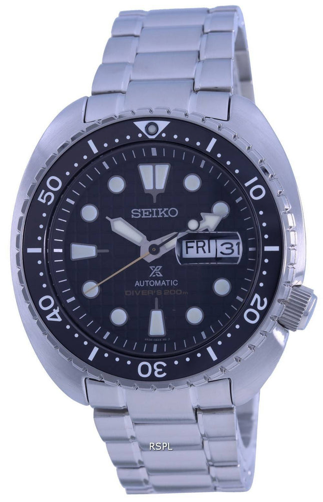 Montre Seiko Prospex King Turtle Cadran Noir Automatique Plongeur SRPE03 SRPE03K1 SRPE03K 200M Homme