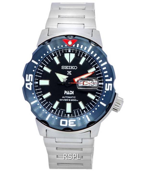 Montre pour homme Seiko Prospex Padi Monster Automatic Diver SRPE27 SRPE27J1 SRPE27J 200M