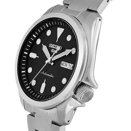 Montre pour homme Seiko 5 Sports cadran noir automatique SRPE55 SRPE55K1 SRPE55K 100M remise à neuf
