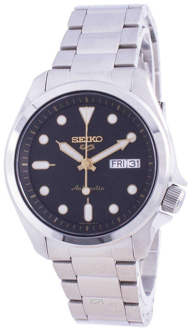 Montre homme Seiko 5 Sports à cadran noir automatique SRPE57 SRPE57K1 SRPE57K 100M reconditionnée