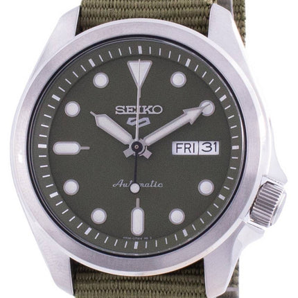 Montre Homme Seiko 5 Sports Cadran Vert Bracelet En Nylon Automatique SRPE65 SRPE65K1 SRPE65K 100M