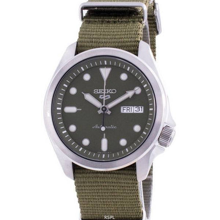 Montre homme Seiko 5 Sports reconditionnée, cadran vert, bracelet en nylon, automatique SRPE65 SRPE65K1 SRPE65K 100M