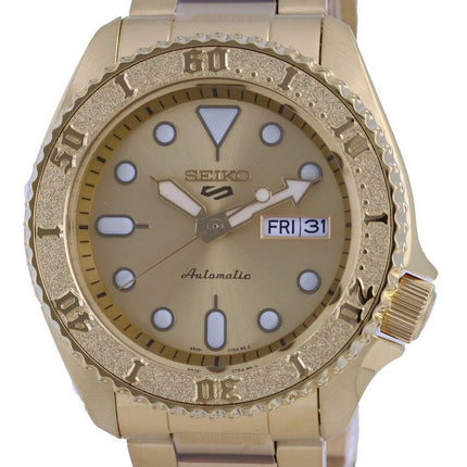 Montre Seiko 5 Sports Gold Tone Cadran Automatique SRPE74 SRPE74K1 SRPE74K 100M Homme
