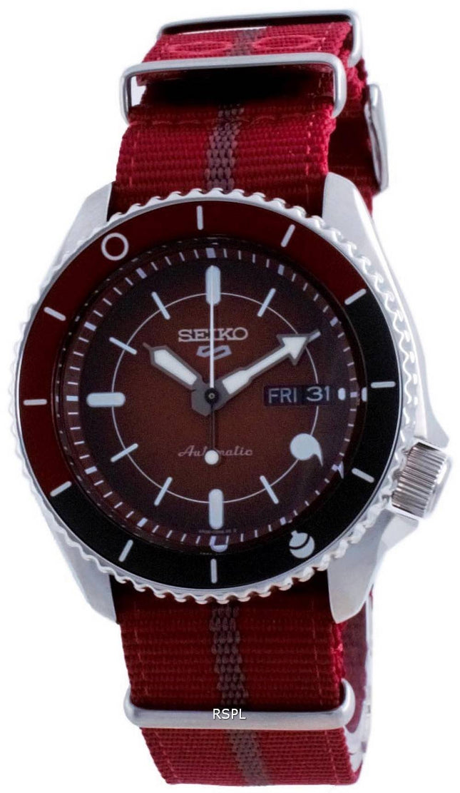 Montre Homme Seiko 5 Sports Sarada Uchiha Édition Limitée Automatique SRPF67 SRPF67K1 SRPF67K 100M
